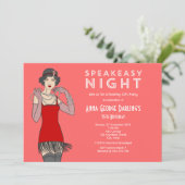 Great Gatsby Roaring 20's Birthday Party Kaart (Staand voorkant)