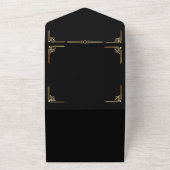 Great Gatsby Save the Date RSVP All In One Uitnodiging (Buitenkant)