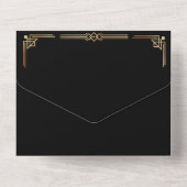 Great Gatsby Save the Date RSVP All In One Uitnodiging (Achterkant)