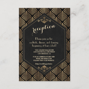 Great Gatsby Wedding Details van Royal Roaring 20 Informatiekaartje