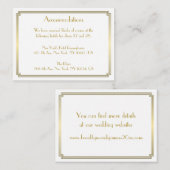 Great Gatsby Witte Trouwaccommodatiekaarten Informatiekaartje (Voorkant / Achterkant)