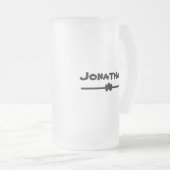 Great Gift Idea Modern Script Name Rustic Classic  Matglas Bierpul (Voorkant rechts)