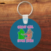 Great Girl Huge Bush Funny Design  Sleutelhanger (Voorkant)