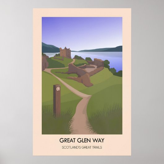 Great Glen Way Schotland Groot Paden Poster (Voorkant)