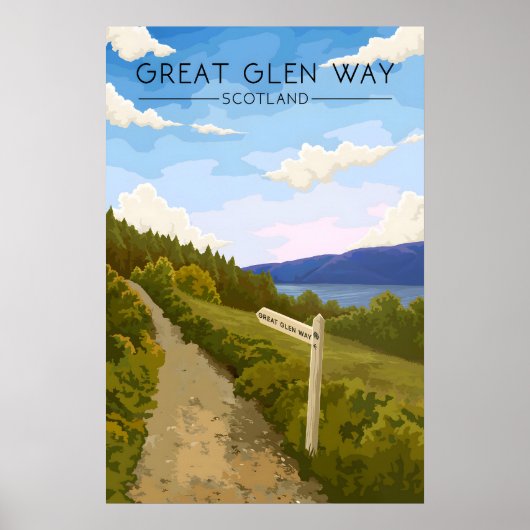Great Glen Way Schotland Reisposter Poster (Voorkant)