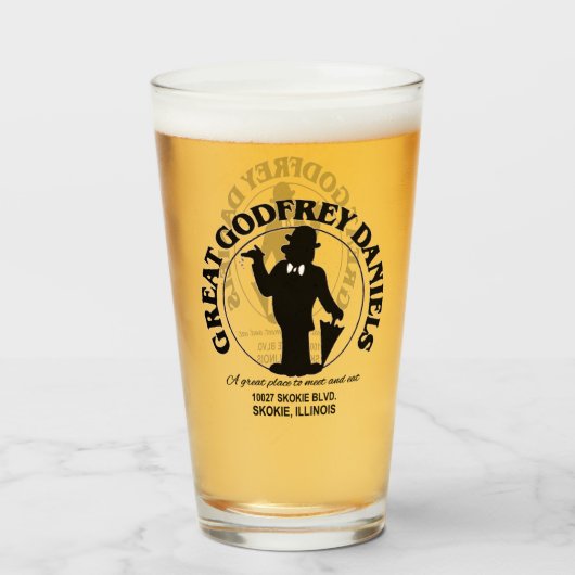 Great Godfrey Daniels Restaurant, Skokie, Illinois Glas (Voorkant gevuld)