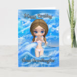 great granddaughter birthday card - girl swimming kaart<br><div class="desc">great granddaughter birthday card - girl swimming</div>