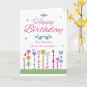 Great Granddochter Birthday Card Butterfly Kaart (Gele Bloem)