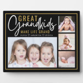 Great Grandkids Make Life Grand 4 Photo Black    Fotoplaat (Voorkant)