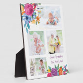 Great Grandma 4 Photo Vibrant Floral Lijst Fotoplaat (Zijkant)