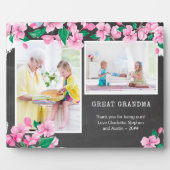 Great Grandma Chalkboard en Cherry Blossom Photo Fotoplaat (Voorkant)