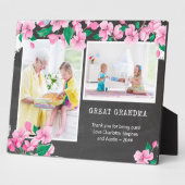 Great Grandma Chalkboard en Cherry Blossom Photo Fotoplaat (Zijkant)