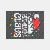 Great-grandma Claus Funny Xmas Christmas Grandma H Fleece Deken (Voorkant (Horizontaal))