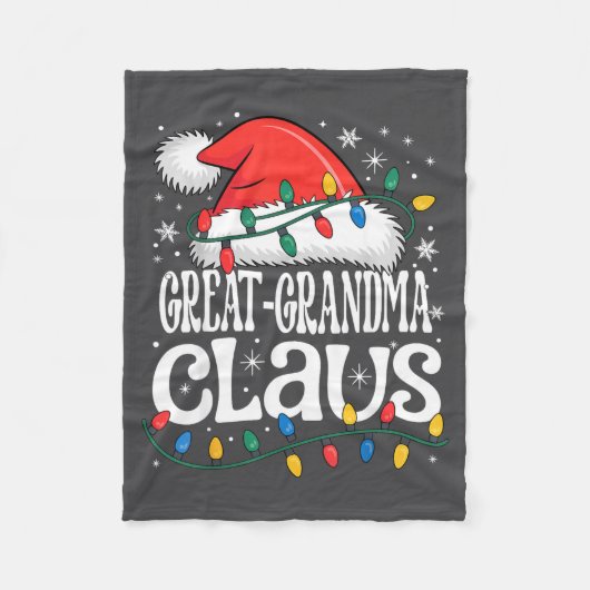 Great-grandma Claus Funny Xmas Christmas Grandma H Fleece Deken (Voorkant)