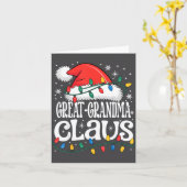 Great-grandma Claus Funny Xmas Christmas Grandma H Kaart (Gele Bloem)