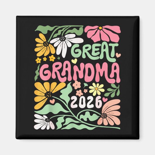 Great Grandma Est. 2026 Promoted To Great Grandma  Magneet (Voorkant)