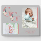 Great Grandma GG Floral Letters | 2 Foto Fotoplaat (Voorkant)