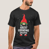 Great grandma Gnome Matching Family Group Christma T-shirt (Voorkant)