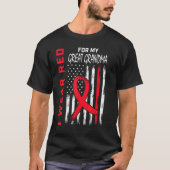 Great Grandma Heart Disease Awareness Flag Matchin T-shirt (Voorkant)
