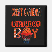 Great Grandma Of The Birthday Boy Basketball Party Magneet (Voorkant)