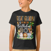Great Grandma Of The Birthday Boy Jungle Safari An T-shirt (Voorkant)