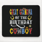 Great Grandma Of The Birthday Cowboy Western Rodeo Muismat (Voorkant)
