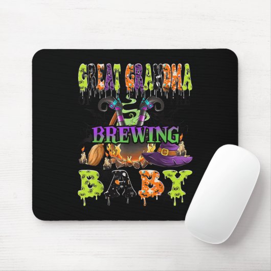 Great Grandma Of The Brewing Baby Halloween Baby S Muismat (Met muis)