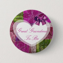 Great Grandma Paars Quilt Baby shower Button