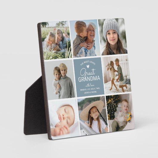 GREAT GRANDMA 'the most love' Photo Collage Fotoplaat (Voorkant)
