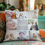 GREAT GRANDMA 'the most love' Photo Collage Kussen<br><div class="desc">Verschrikkelijk modern fotocollage kussen voor Great Grandma. Creëer uw eigen persoonlijke cadeau met een 8 (8) fotocollage bestaande uit een sjabloon met vierkante afbeeldingen lay-out, de tekst 'de meest geliefde grootmoeder' en de naam/namen. Alle tekst en de kleuren kunnen in uw eigen persoonlijke smaak worden veranderd door de pas verdere...</div>