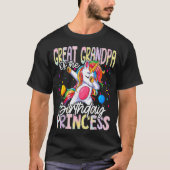 Great Grandpa Of The Birthday Princess Dabbing Uni T-shirt (Voorkant)