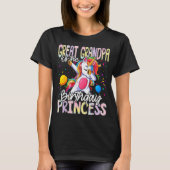Great Grandpa Of The Birthday Princess Dabbing Uni T-shirt (Voorkant)