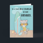 Great Grandson Birthday Beach Funny Cool Raccoon Kaart<br><div class="desc">Je leuke grote kleinzoon zal zeker van deze kaart houden zodra je hem dit geeft op zijn volgende verjaardag. Omdat hij zo veel van de zon en het water houdt,  zal hij zeker bij dit coole regenwoud in de golven blijven zitten.</div>