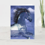 Great Grandson Equine Birthday Card Noord-Amerikaa Kaart<br><div class="desc">Grootzoon Equine Birthday kaart Noord-Amerikaanse Indiase stijl</div>