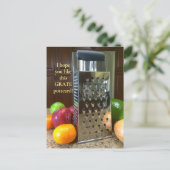 Great Grate Pun, Funny Food Briefkaart, Postkruisi Briefkaart (Staand voorkant)