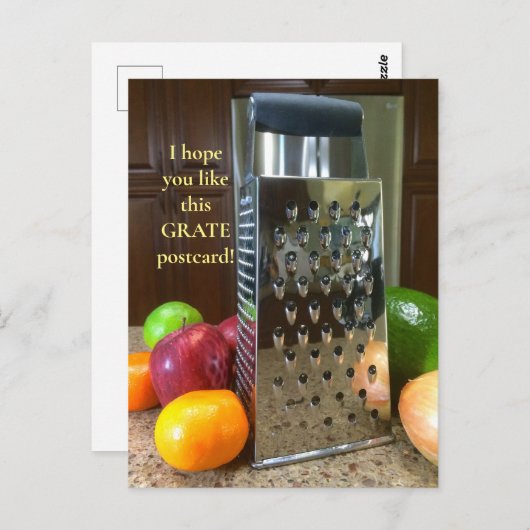 Great Grate Pun, Funny Food Briefkaart, Postkruisi Briefkaart (Voorkant / Achterkant)