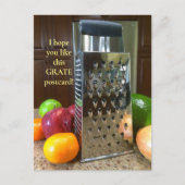 Great Grate Pun, Funny Food Briefkaart, Postkruisi Briefkaart (Voorkant)