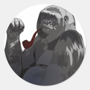 Great Green Gorilla Ronde Sticker
