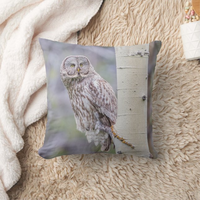 Great Grey Aspen Tree Branch Kussen (Deken)