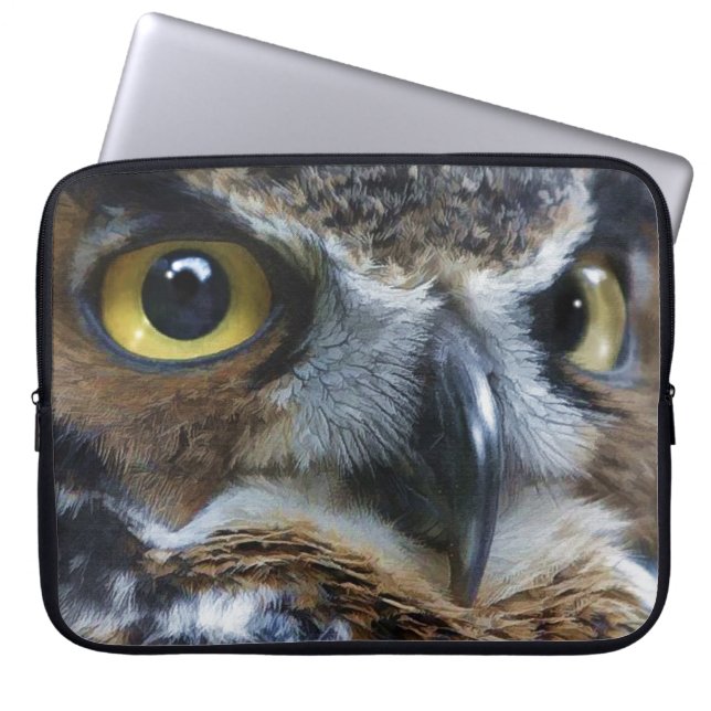 Great Grey Owl Eyes Wildlife Sleeve (Voorkant)