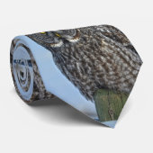 Great Grey Owl Portrait II Wildlife-lover Stropdas (Opgerold)