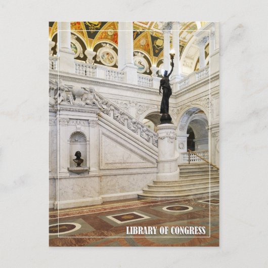 Great Hall, Library of Congress, Washington, DC Briefkaart (Voorkant)