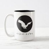 Great Hawk Coffee-Mok Tweekleurige Koffiemok (Links)