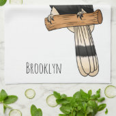 Great hornbill bird cartoon illustration theedoek (Gevouwen)