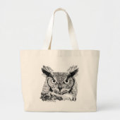 Great Horned Owl Bag Grote Tote Bag (Voorkant)