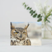 Great Horned Owl (Bubo virginianus), in gevangensc Briefkaart (Staand voorkant)
