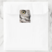 Great Horned Owl - Bubo Virginianus Subarcticus Vierkante Sticker (Tas)