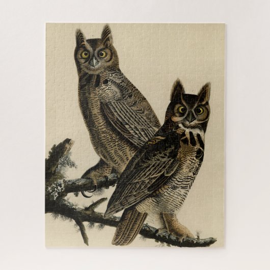 Great Horned Owl from Audubon's Birds of America Legpuzzel (Verticaal)