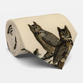 Great Horned Owl from Audubon's Birds of America Stropdas (Opgerold)