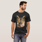 Great Horned Owl Head Owl Lover T-shirt (Voorkant volledig)